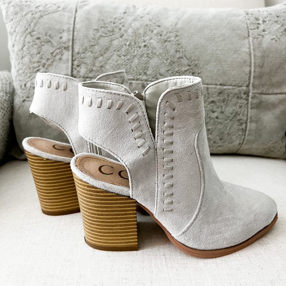 Light Grey Suede Bootie